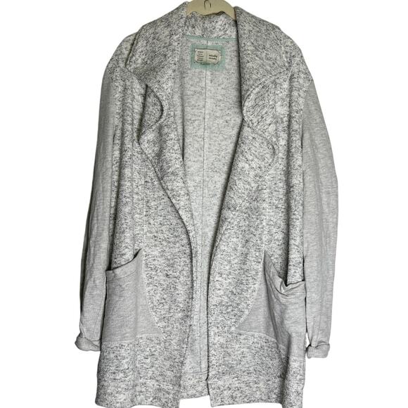 Anthropologie Saturday Sunday Cardigan Women's Medium Long Sleeve Gray Pockets - Picture 2 of 9
